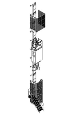 12/18/建築敷地 300kg 500kg 750kg のための 24 の乗客のラック・ピニオンの起重機